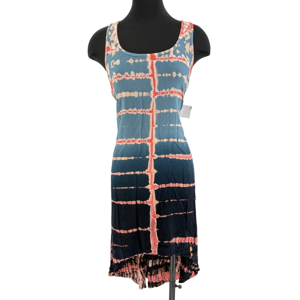 Hard Tail Forever Y2K New Womens Tie Dye Racerback Midi Tank Dress Blue S 90 s
